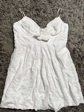 White 2000s Ruby Rox White Mini Dress Lace Size 13